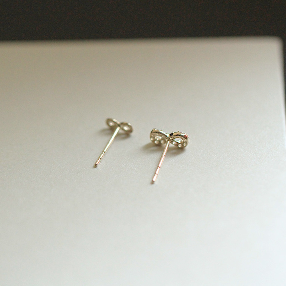 14K gold Infinite Love eternal 8-shaped stud earrings