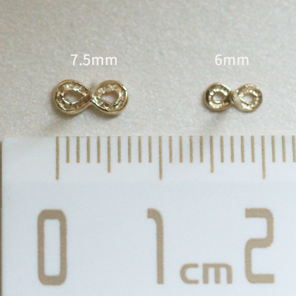 14K gold Infinite Love eternal 8-shaped stud earrings