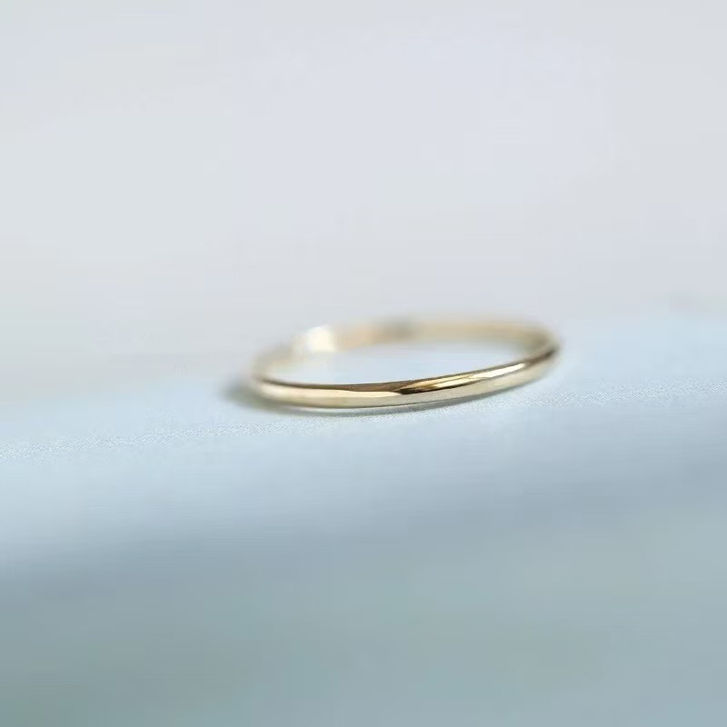 9K gold plain gold ring