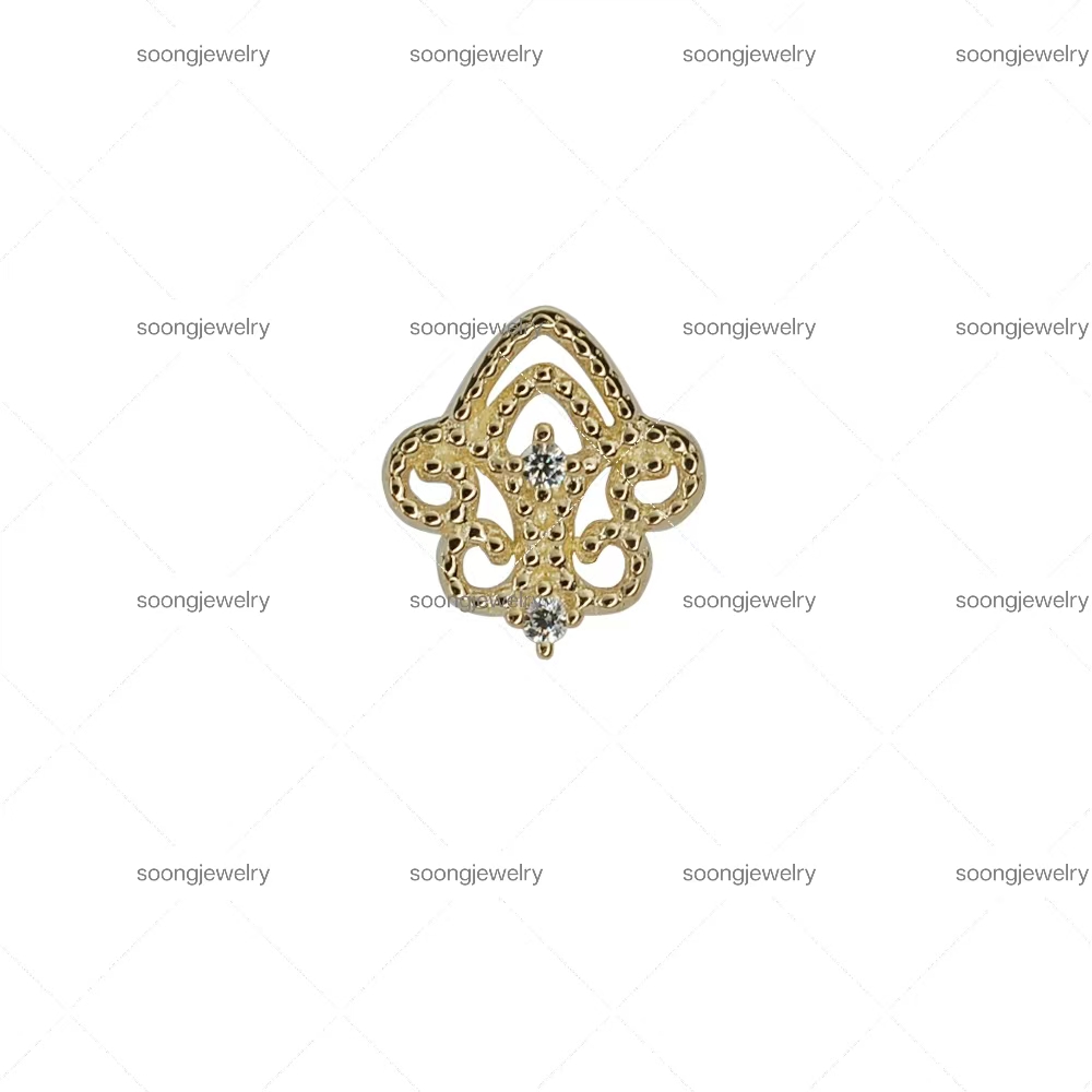 Japanese-style agete pattern lace pattern series earrings - customizable