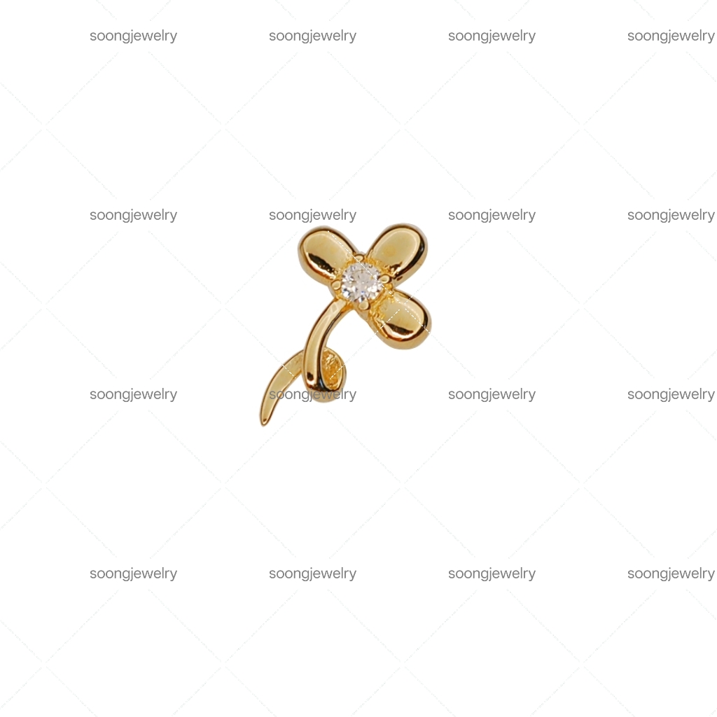 Triflora Fourleaf Clover Series Earrings - Customizable