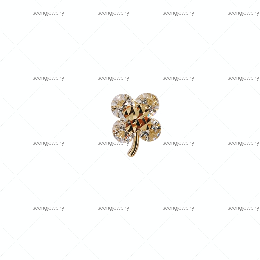 Triflora Fourleaf Clover Series Earrings - Customizable