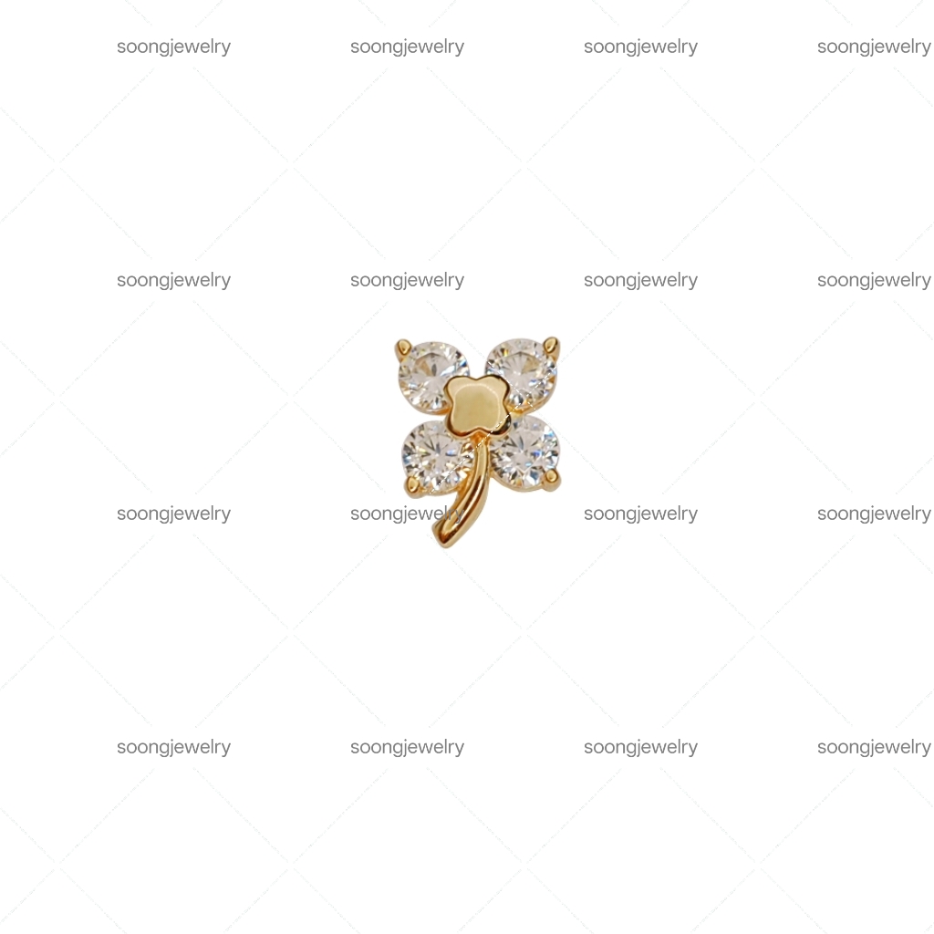 Triflora Fourleaf Clover Series Earrings - Customizable